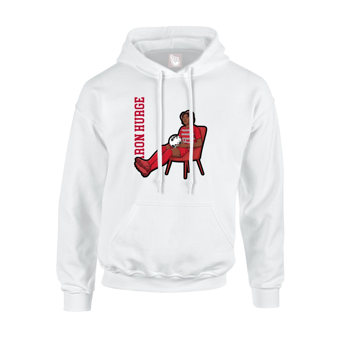 Hoodie — Name Vertical in White