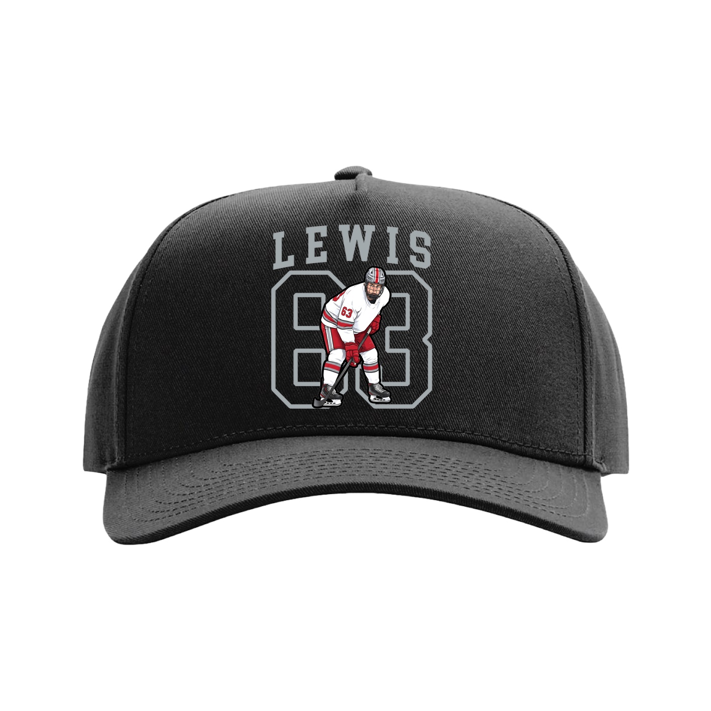 Full Fabric Five-Panel Champ Cap — Shirsey in Black