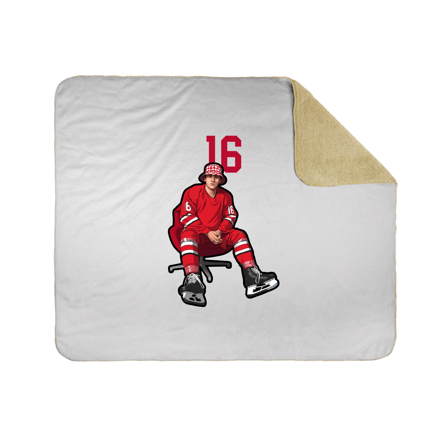 Throw Blanket — Number Top in White