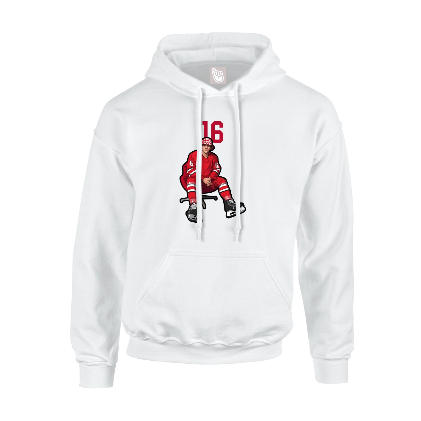 Hoodie — Number Top in White