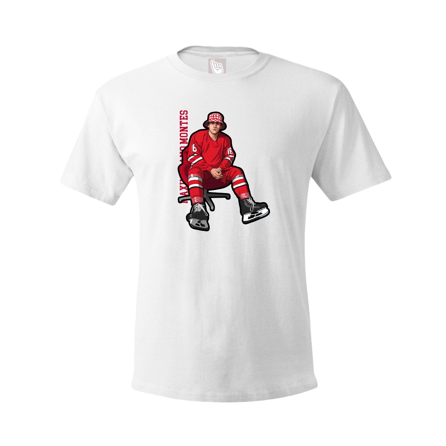 Youth Tee — Name Vertical in White