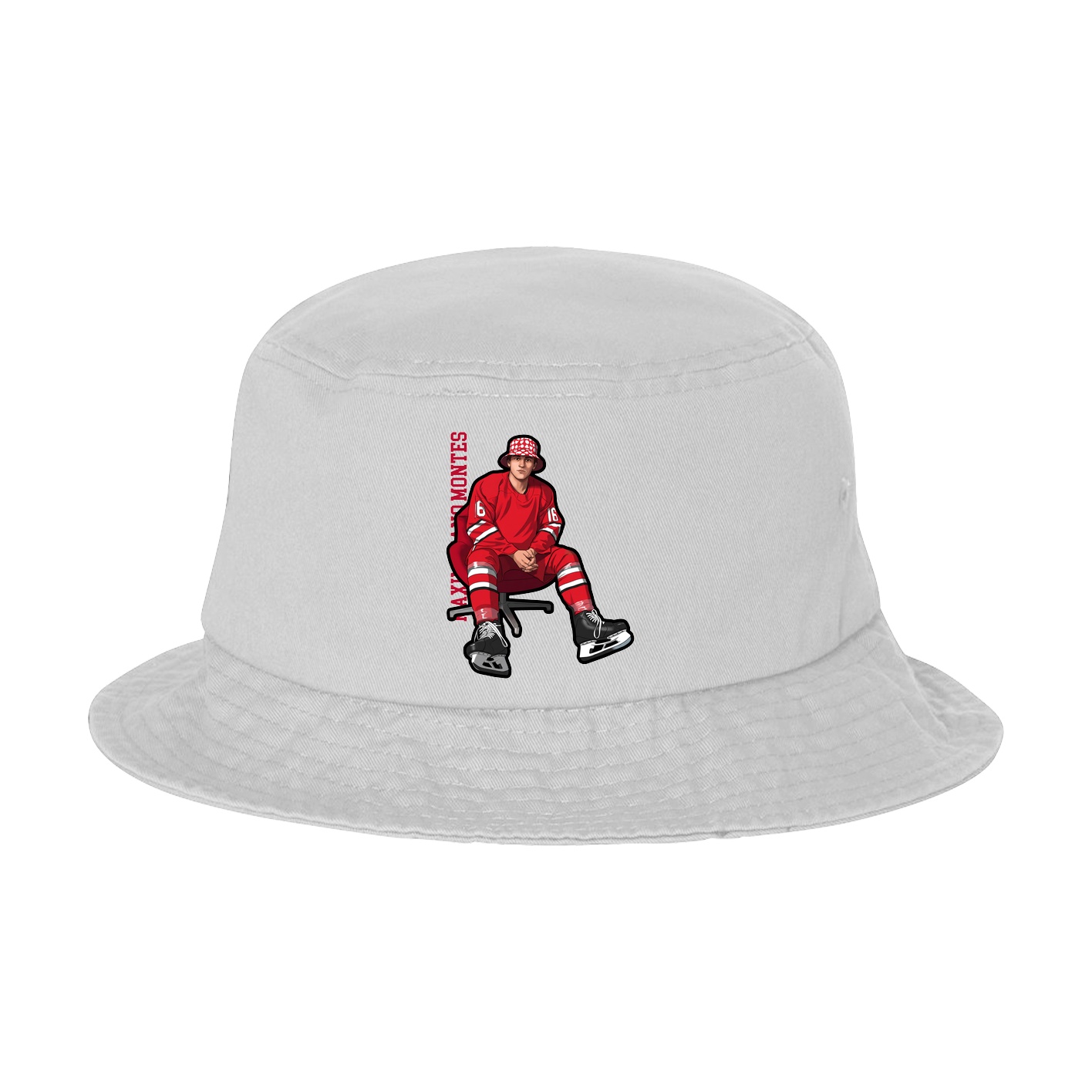 Bucket Cap — Name Vertical in White