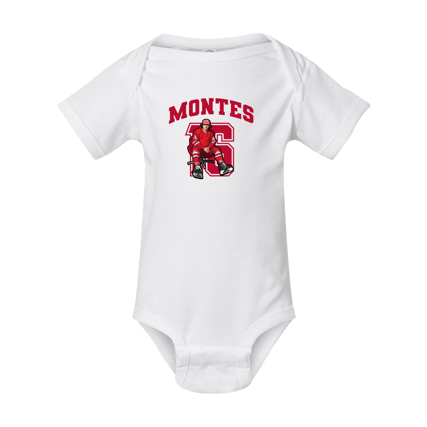Baby Onesie — Number in White
