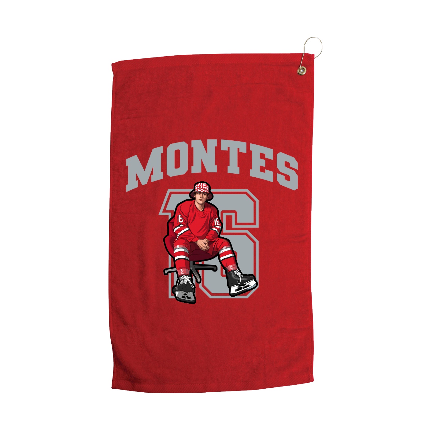 Golf Towel — Number in Red