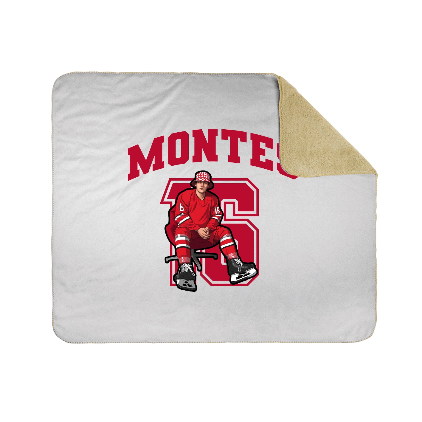 Throw Blanket — Number in White