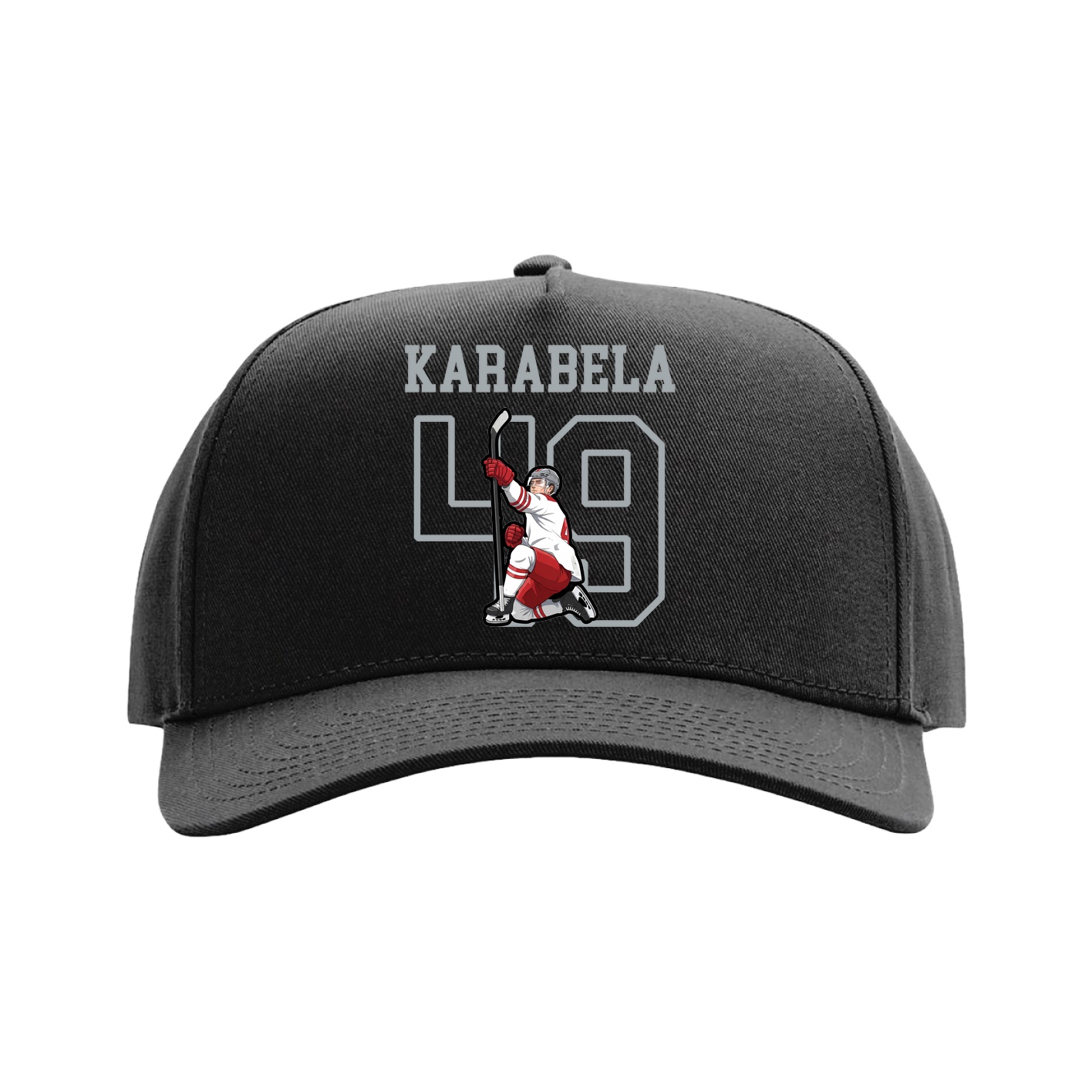 Full Fabric Five-Panel Champ Cap — Shirsey in Black