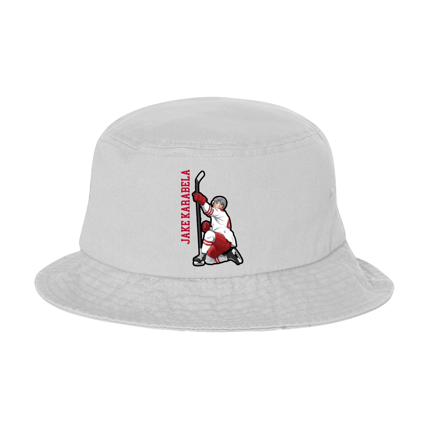 Bucket Cap — Name Vertical in White