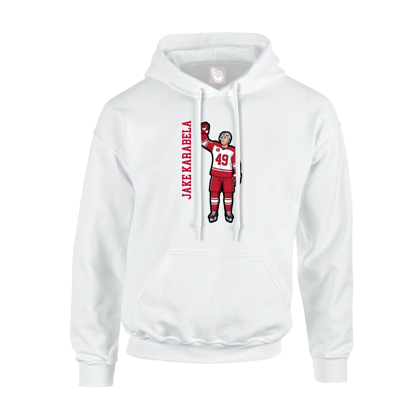 Hoodie — Name Vertical in White