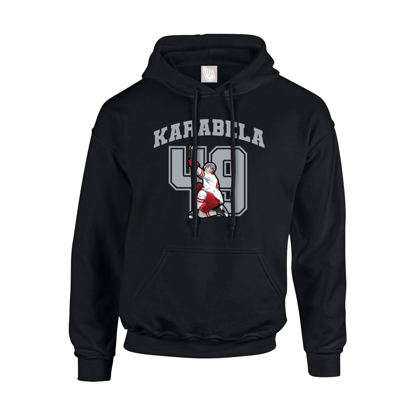 Youth Hoodie — Number in Black