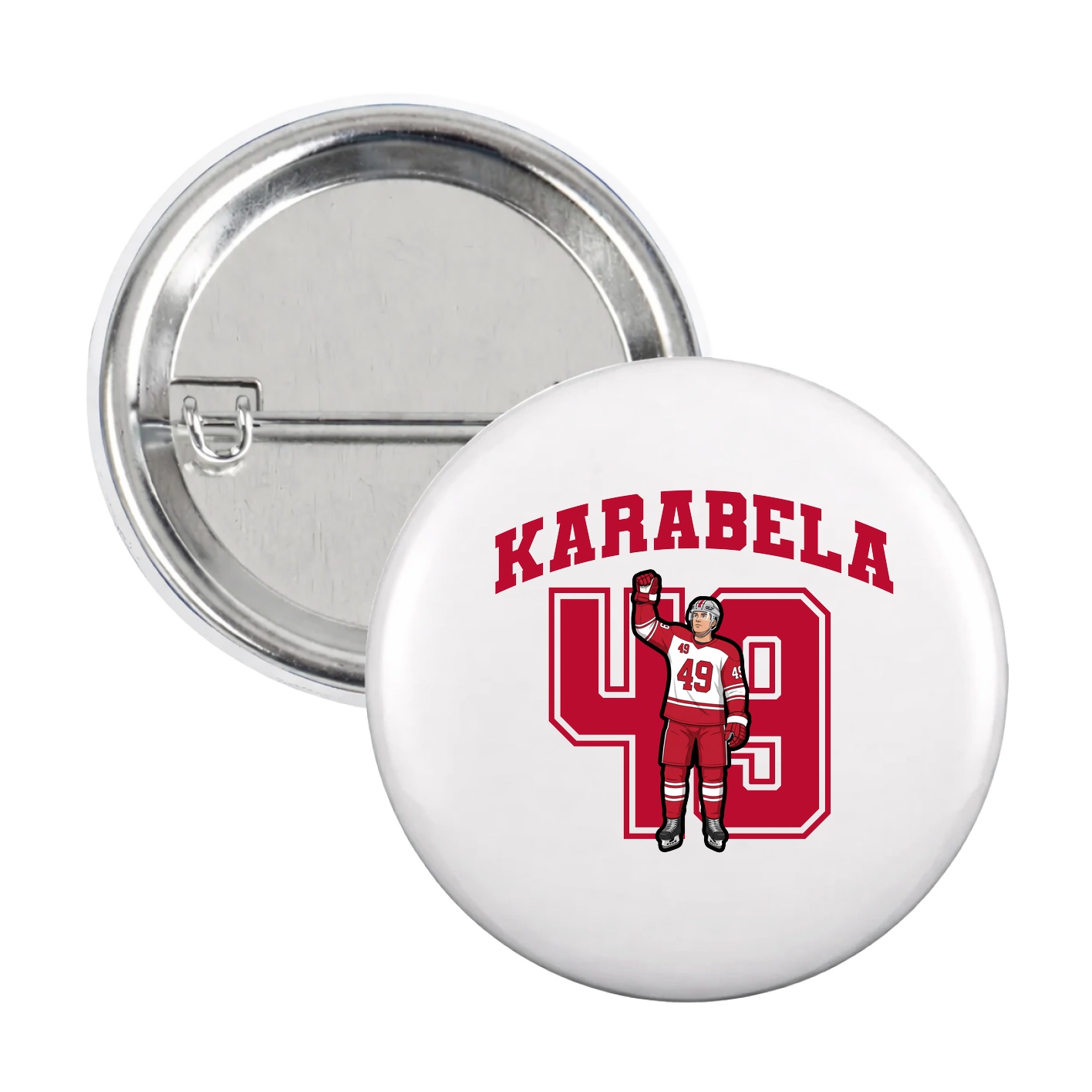 Game Day Button — Number in White
