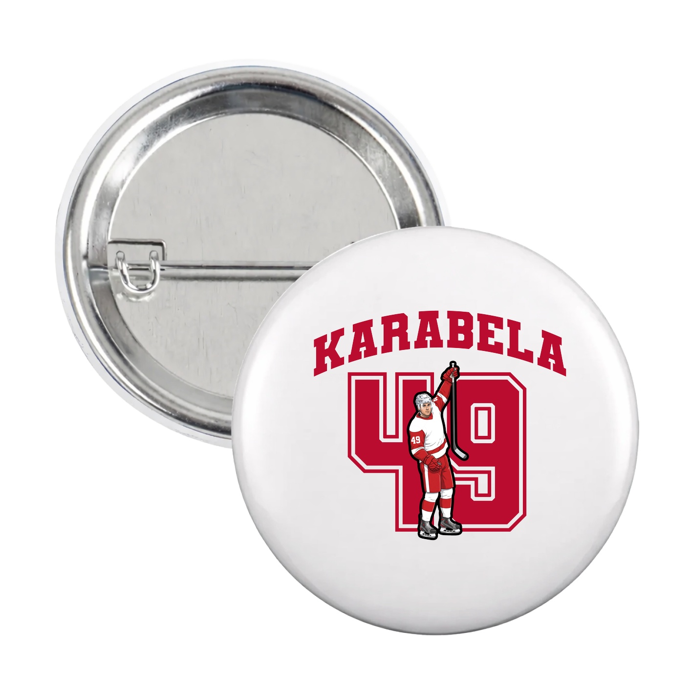 Game Day Button — Number in White
