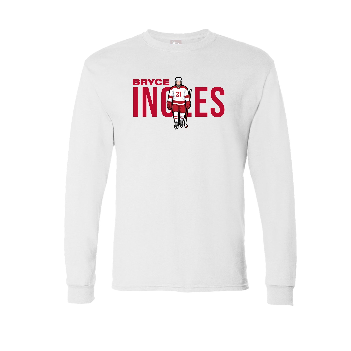 Long Sleeve Tee — Player Name in White