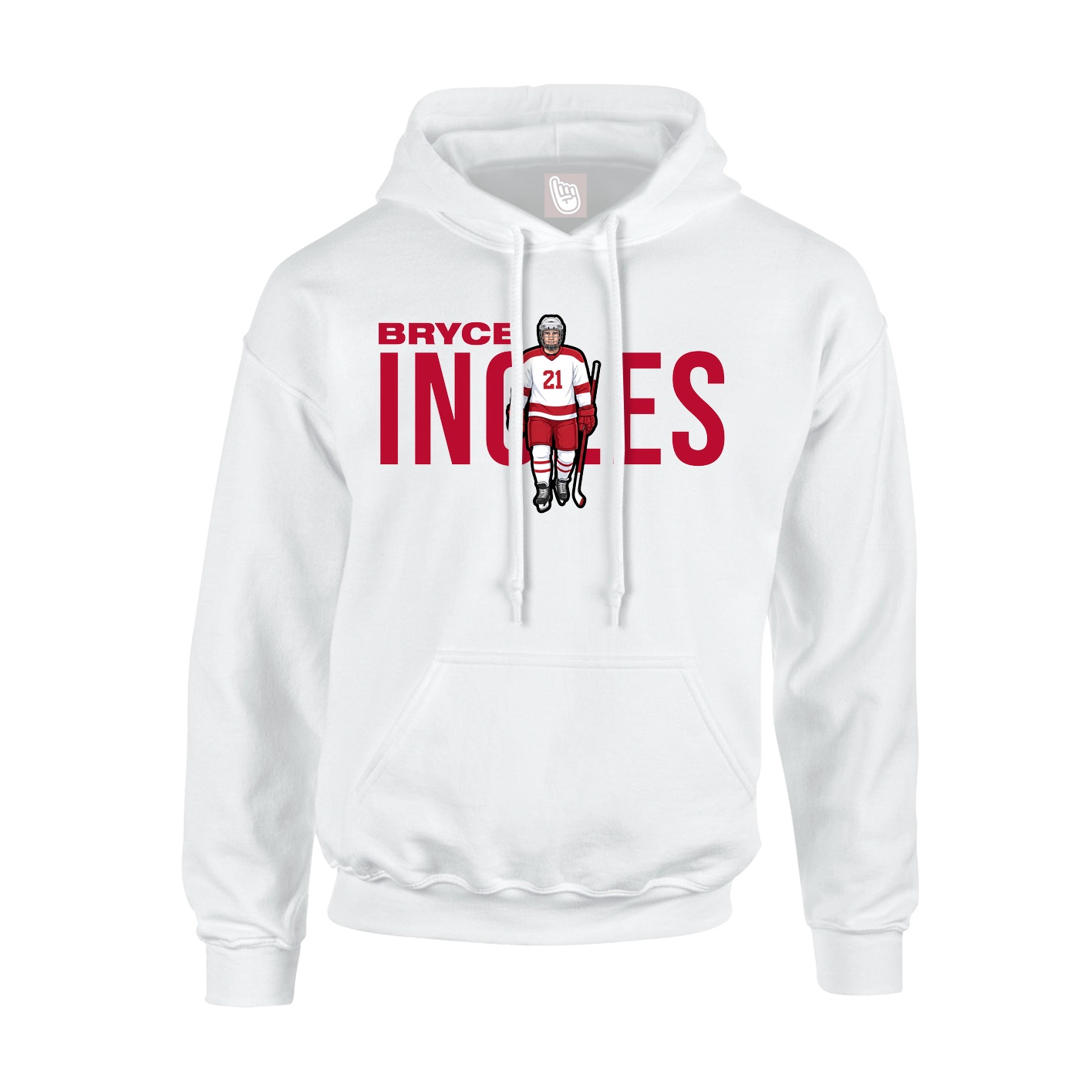 Youth Hoodie — Player Name in White