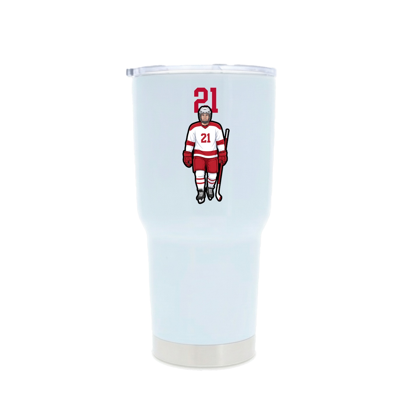 30oz Stainless Steel Tumbler — Number Top in White