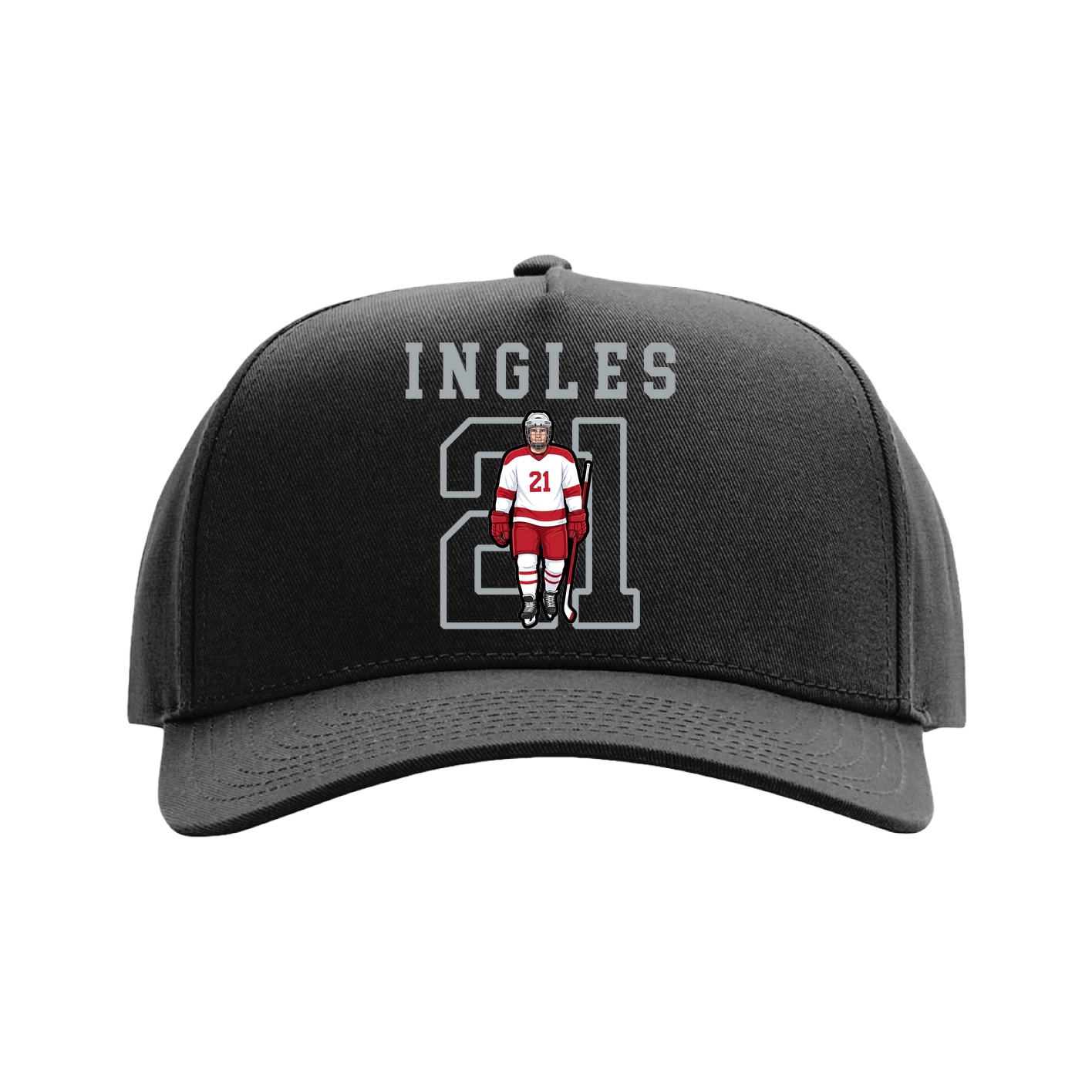 Full Fabric Five-Panel Champ Cap — Shirsey in Black