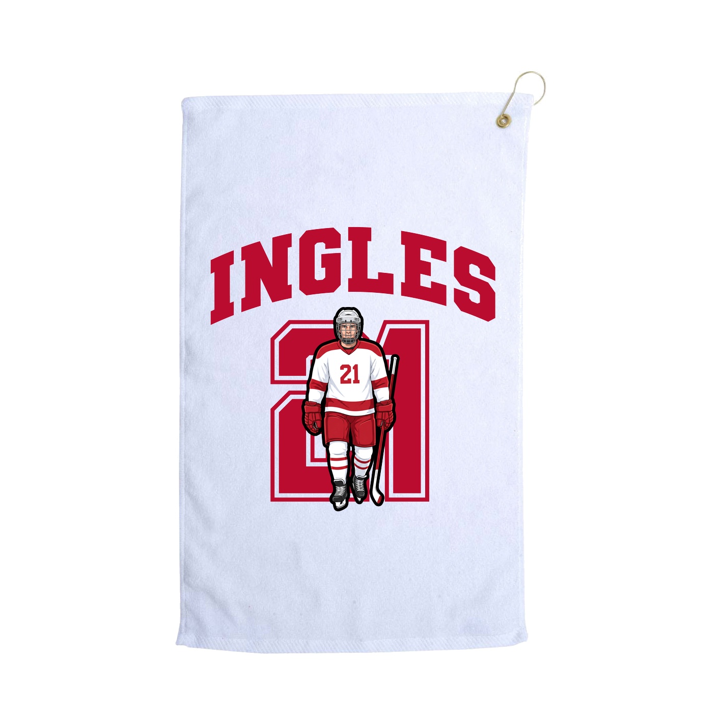 Golf Towel — Number in White