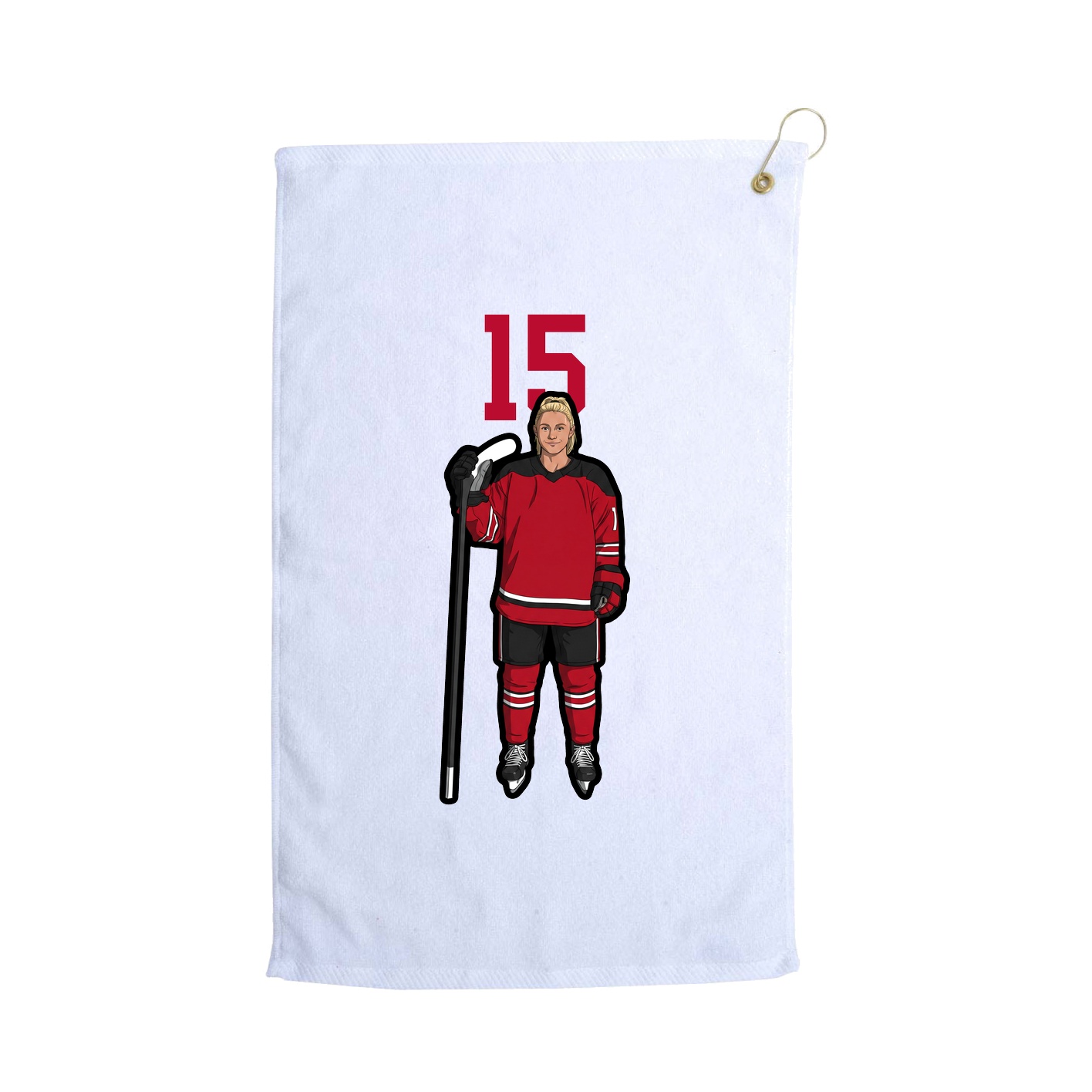Golf Towel — Number Top in White