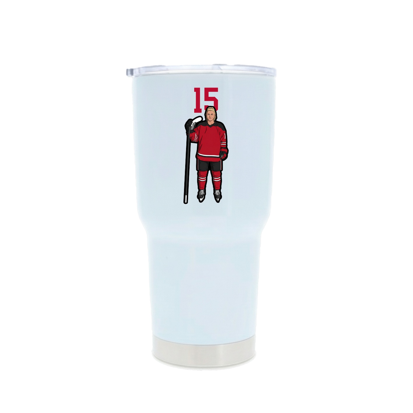 30oz Stainless Steel Tumbler — Number Top in White