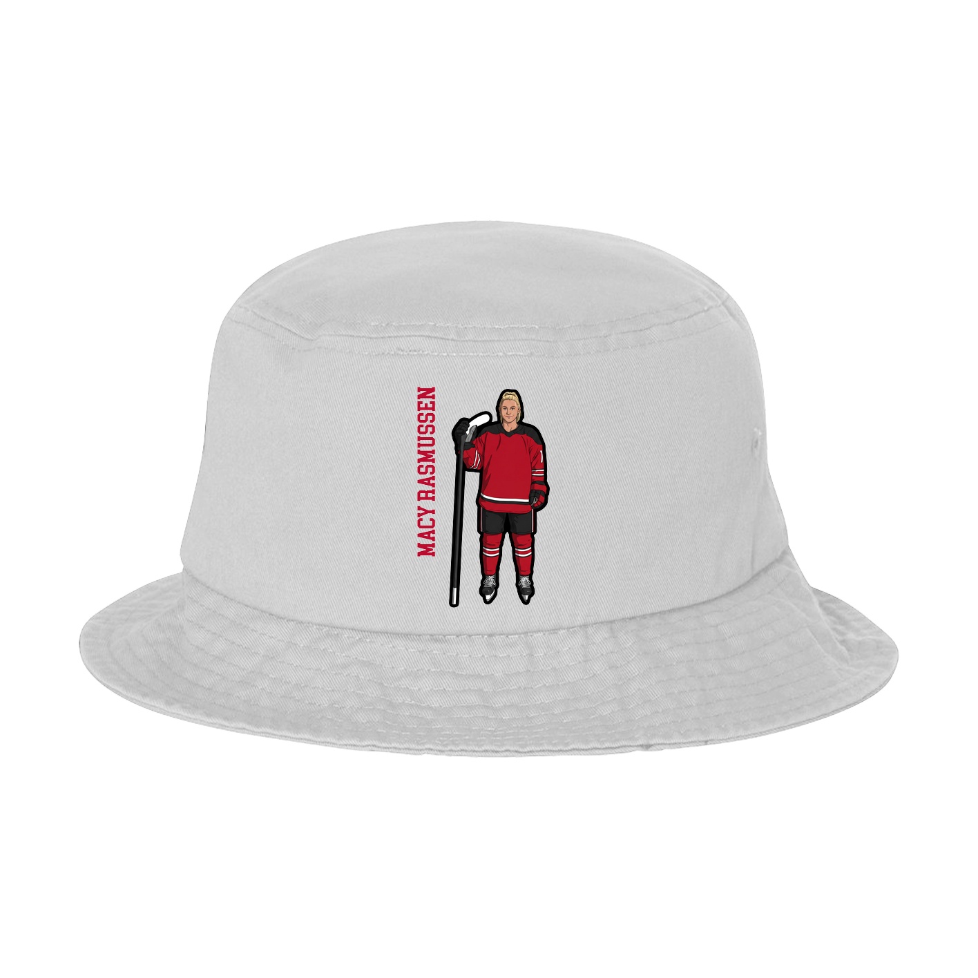Bucket Cap — Name Vertical in White