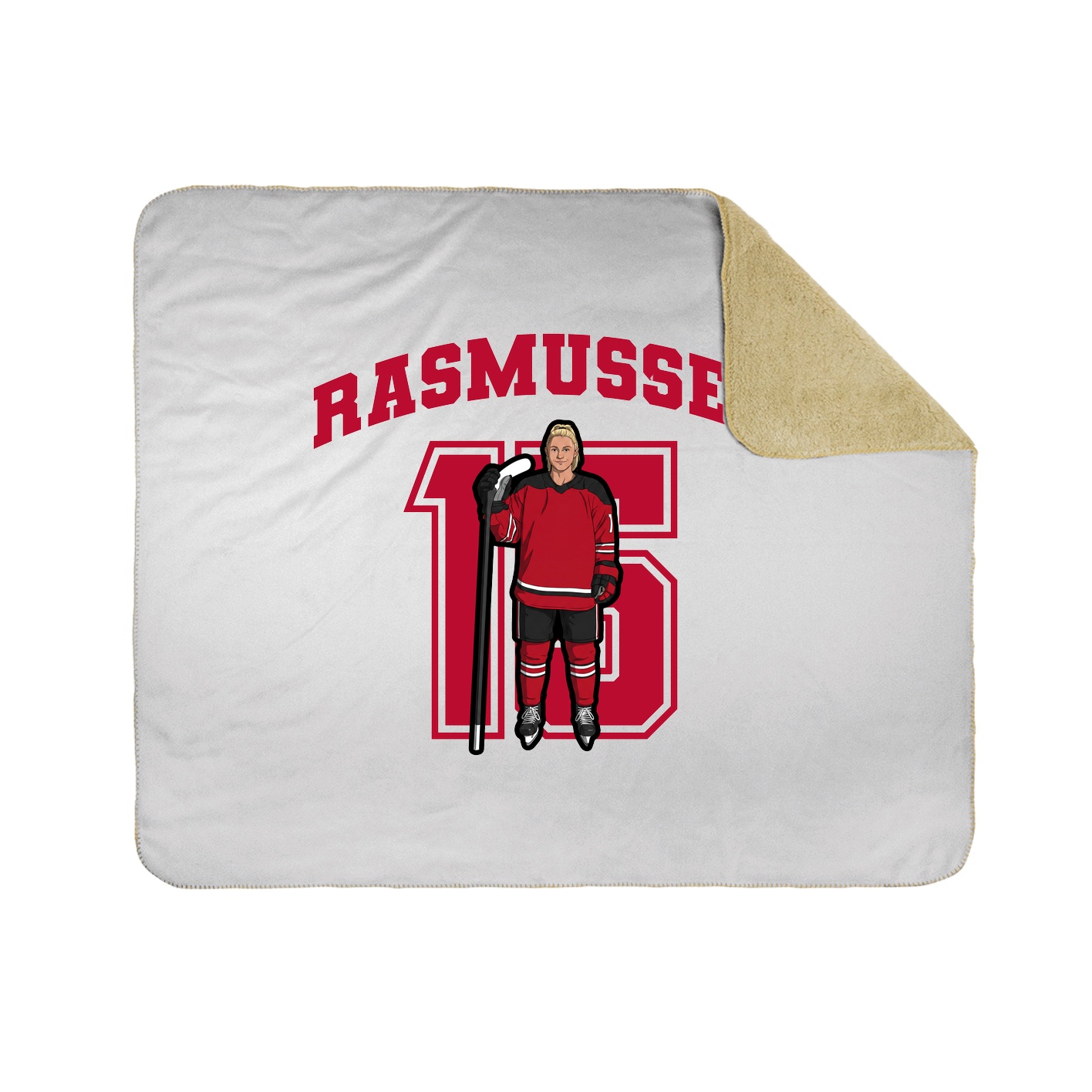 Throw Blanket — Number in White