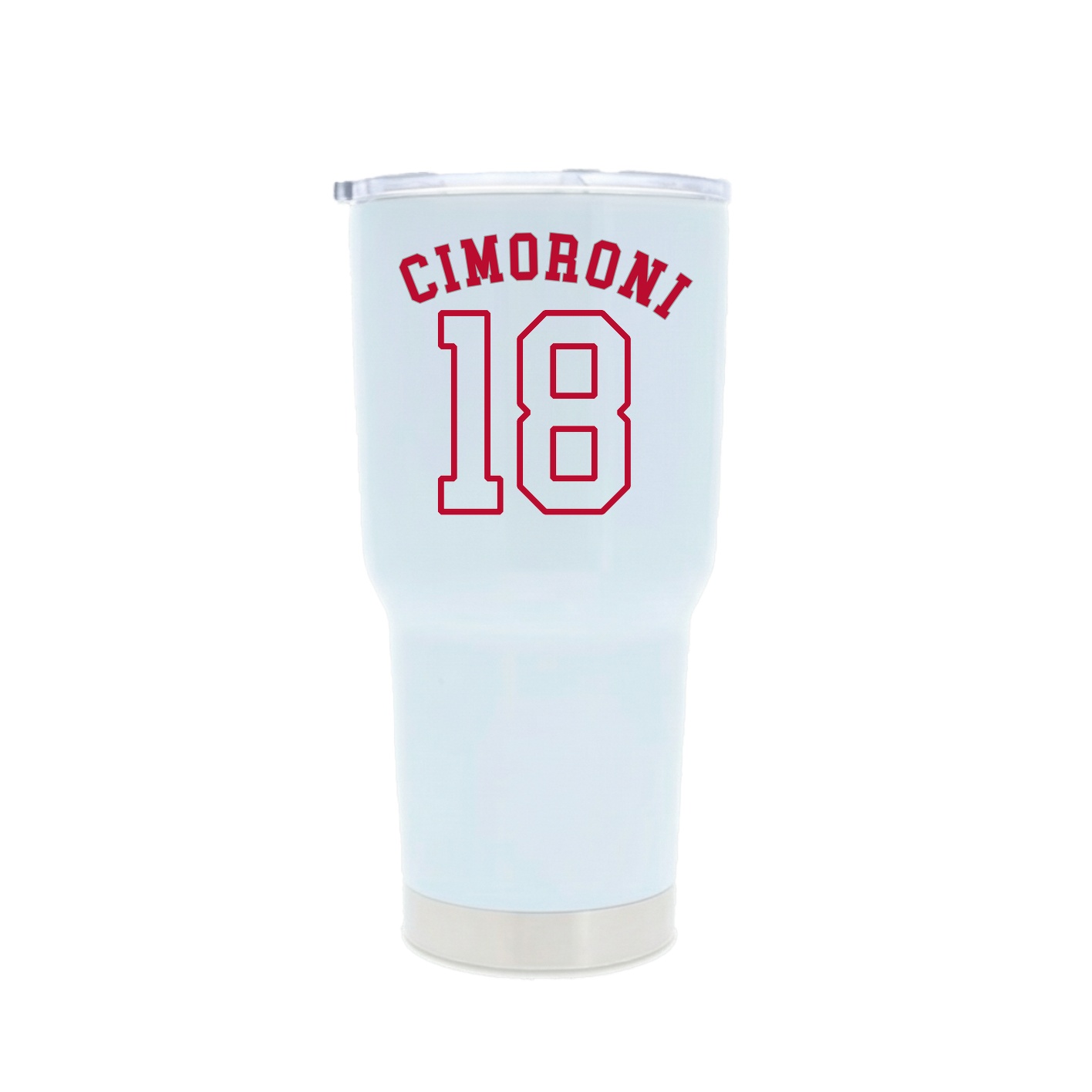 30oz Stainless Steel Tumbler — Shirsey Arch in White
