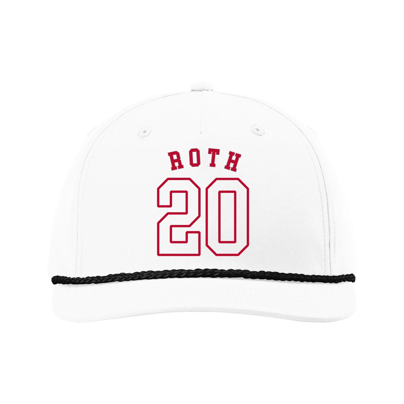 Five-Panel Classic Rope Cap — Shirsey Arch in White