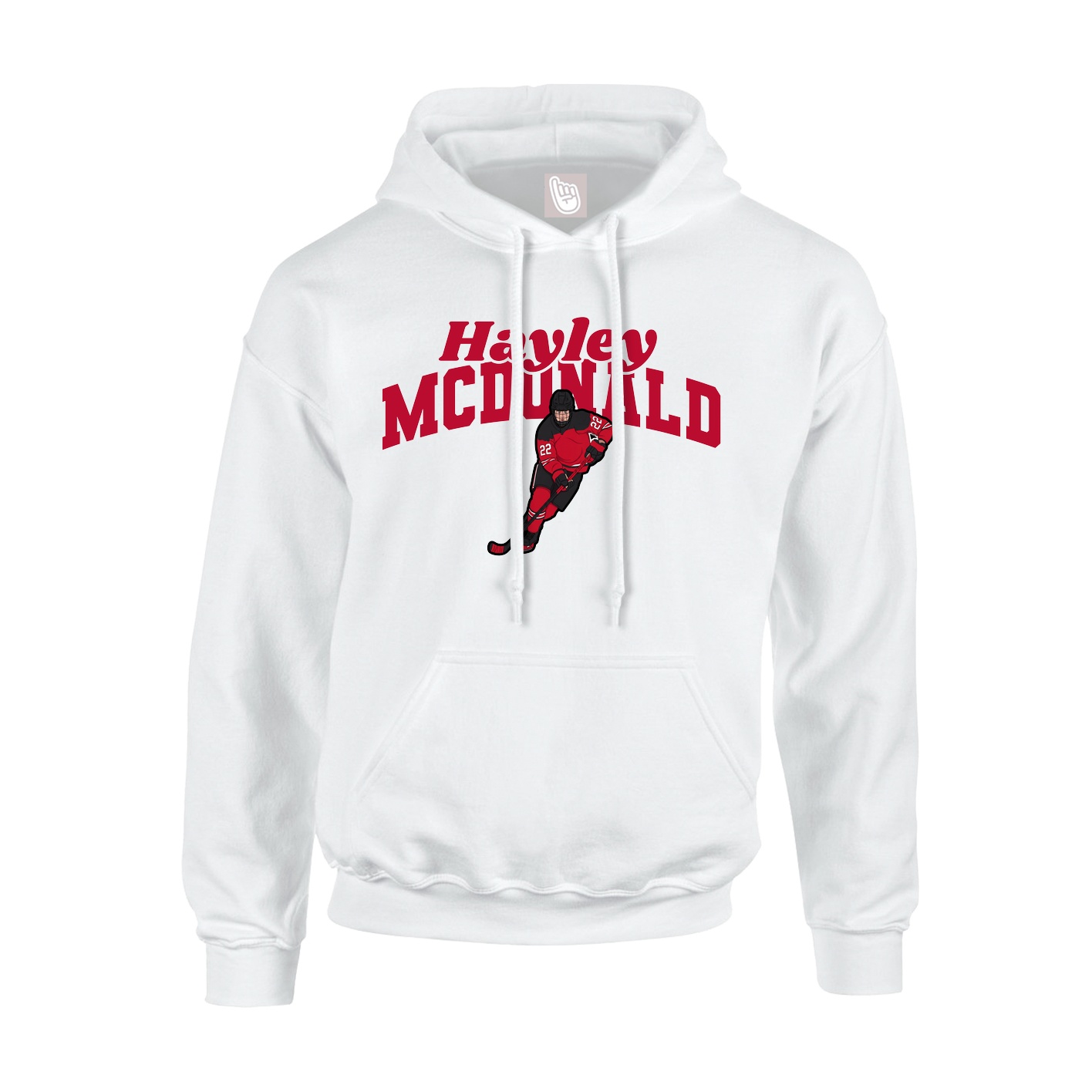 Youth Hoodie — Signature Arch in White