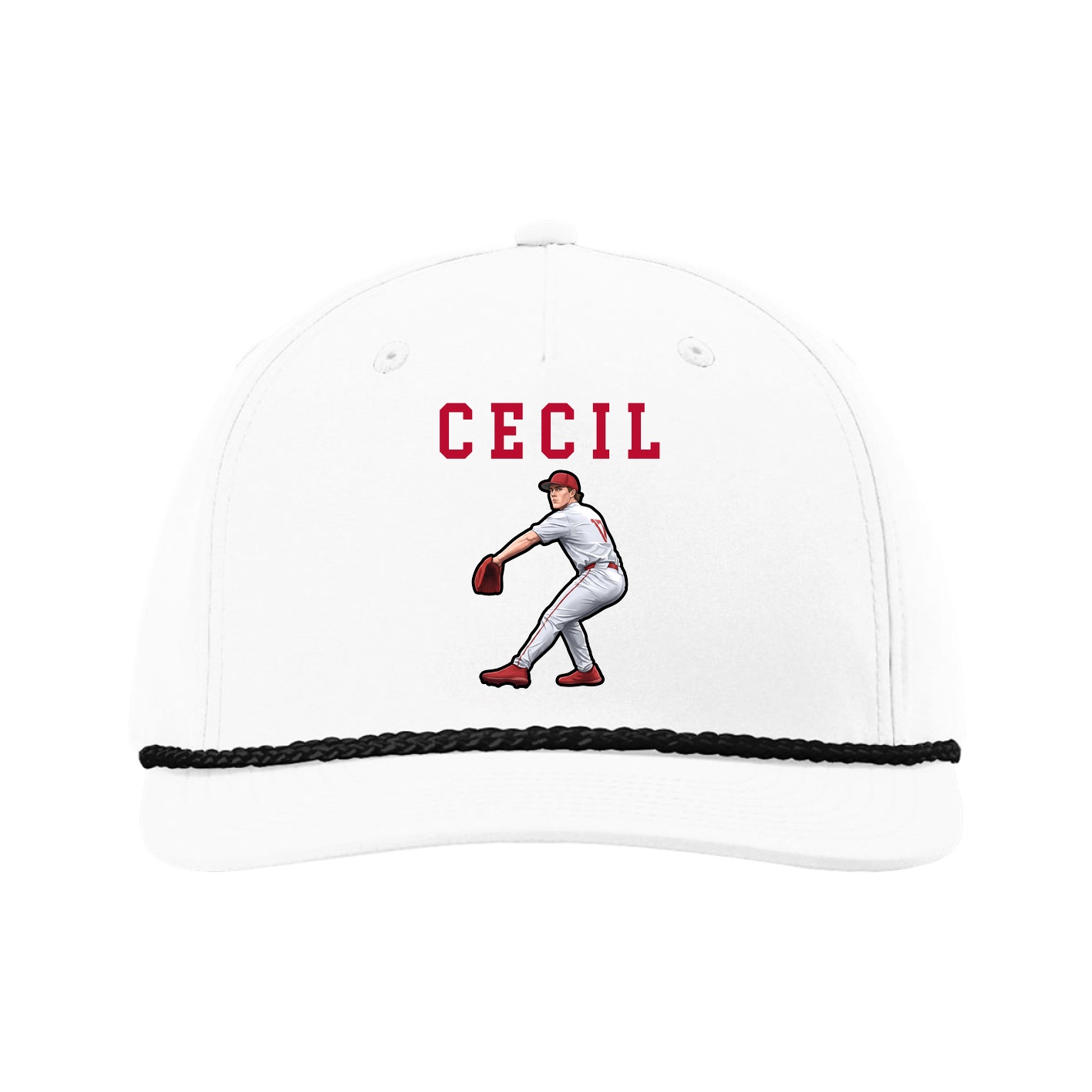 Five-Panel Classic Rope Cap — Shirsey in White