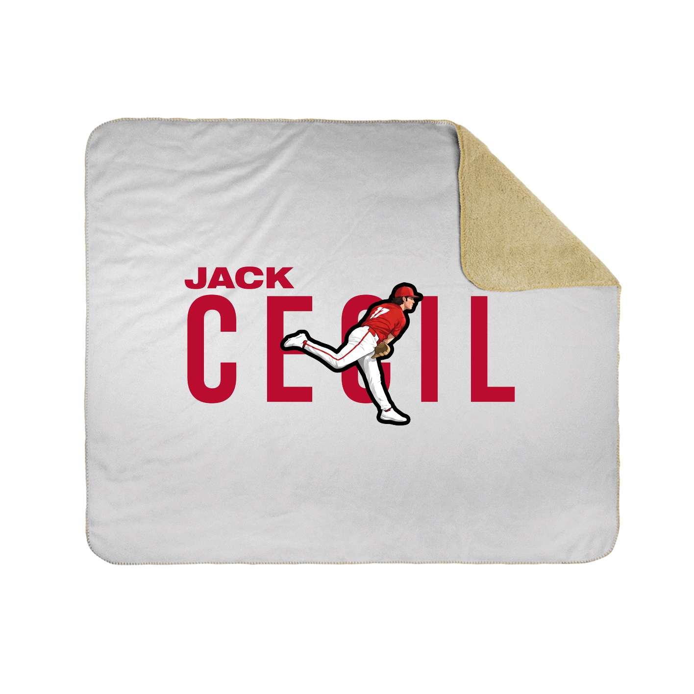 Throw Blanket — Player Name in White