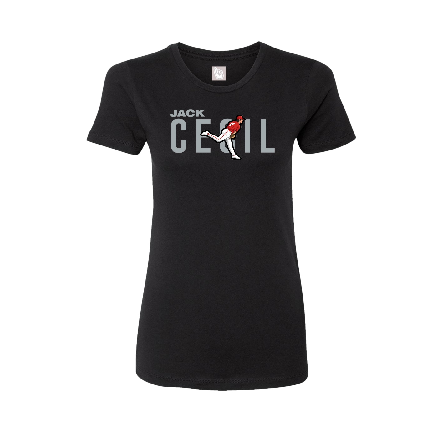 Womens Tee — Player Name in Black