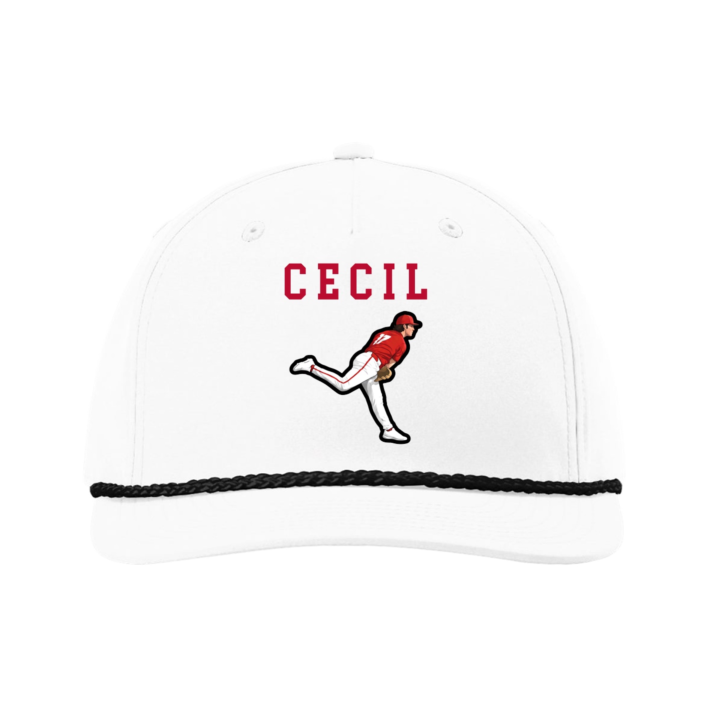 Five-Panel Classic Rope Cap — Shirsey in White
