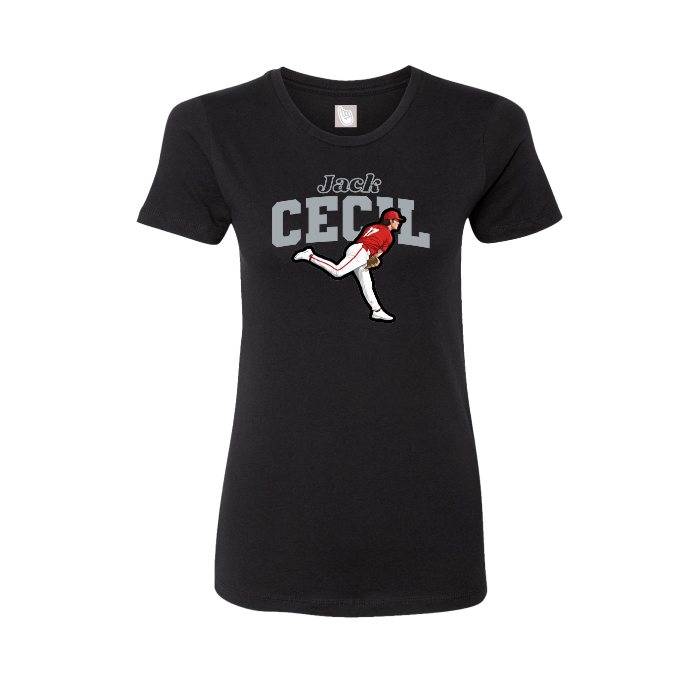 Womens Tee — Name Arch in Black