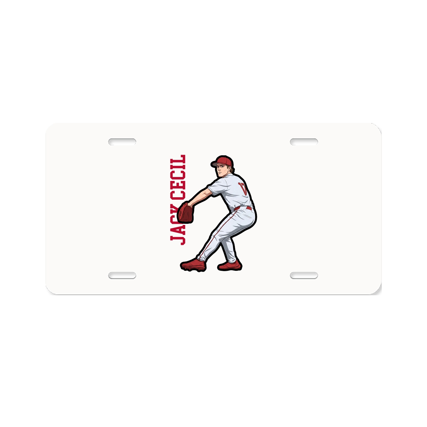 License Plate — Name Vertical in Classic