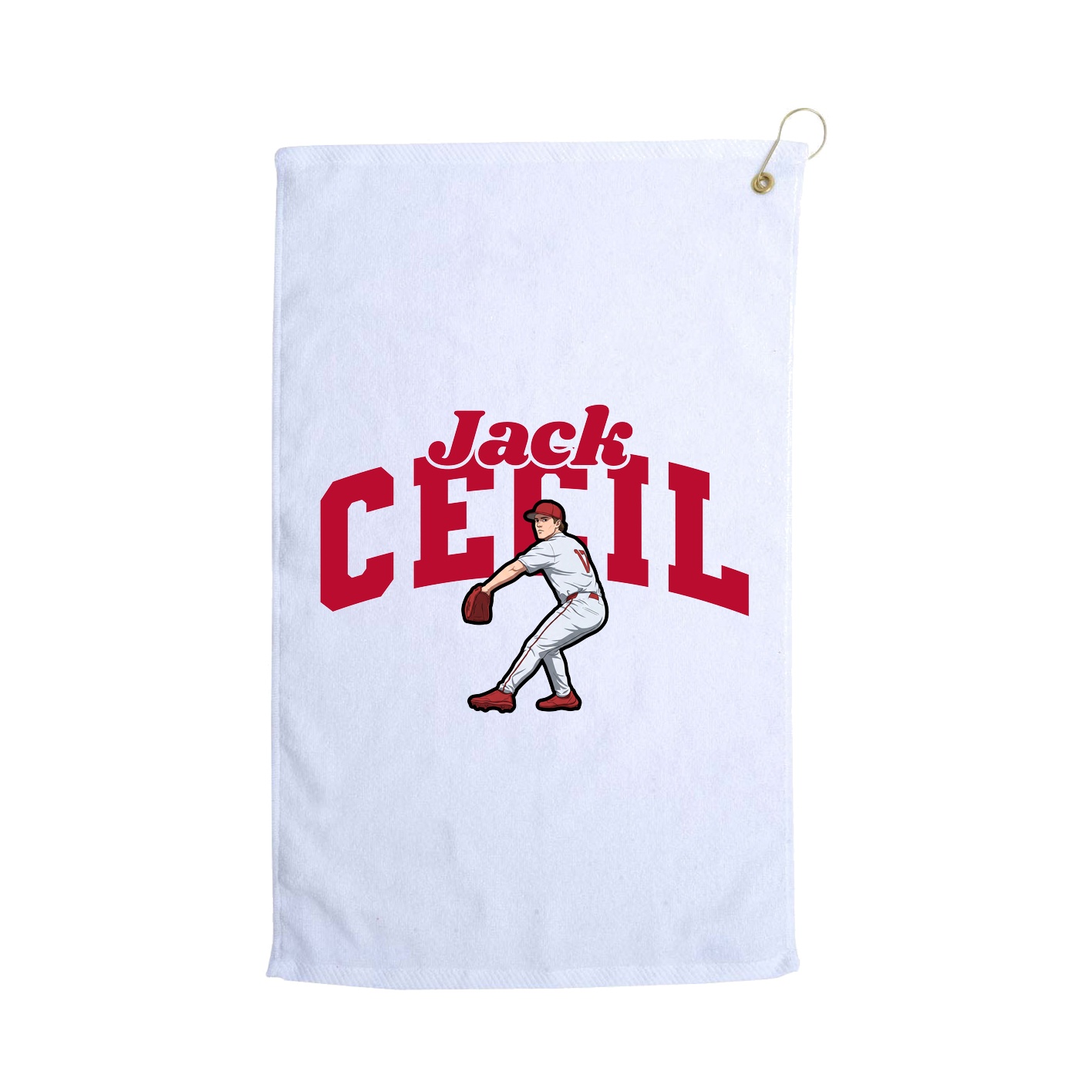 Golf Towel — Signature Arch in White