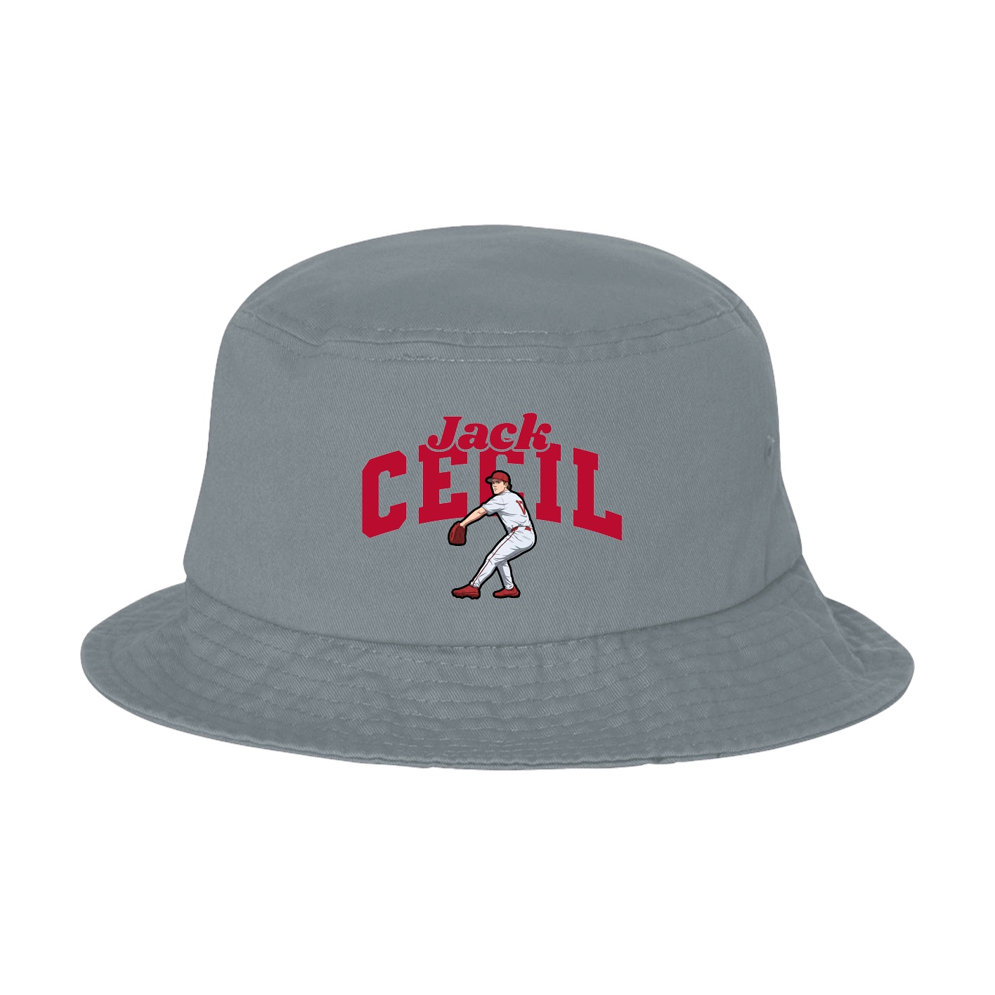 Bucket Cap — Signature Arch in Grey