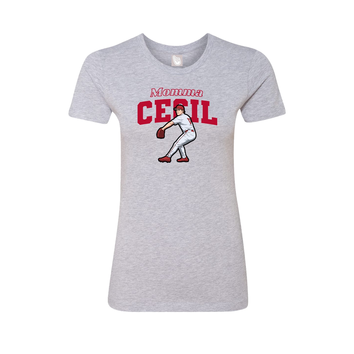 Womens Tee — Mothers Day Block in Grey