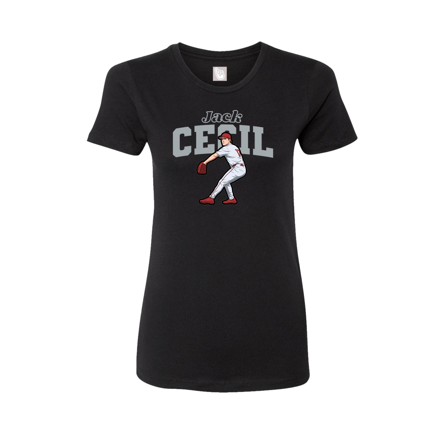 Womens Tee — Name Arch in Black