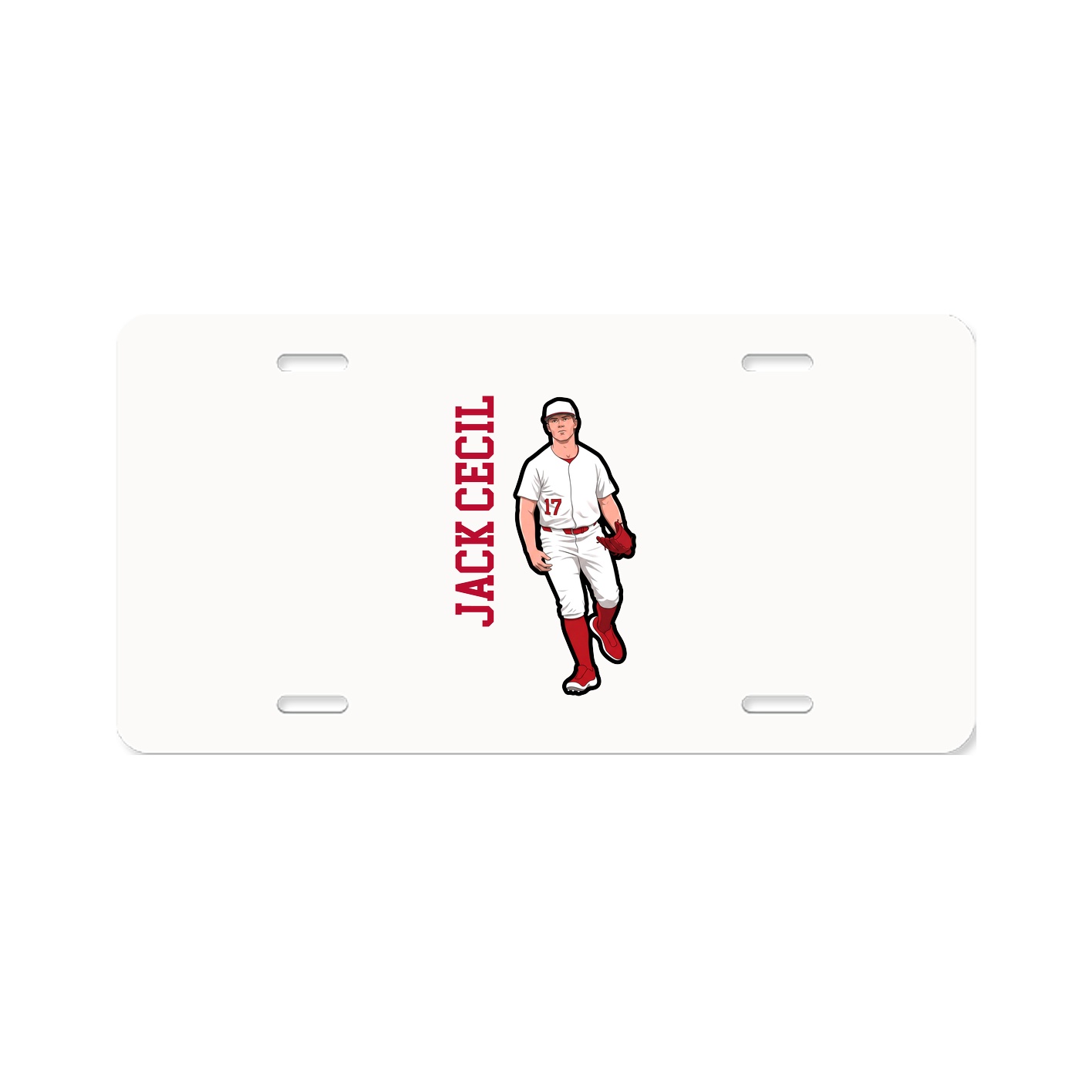 License Plate — Name Vertical in Classic