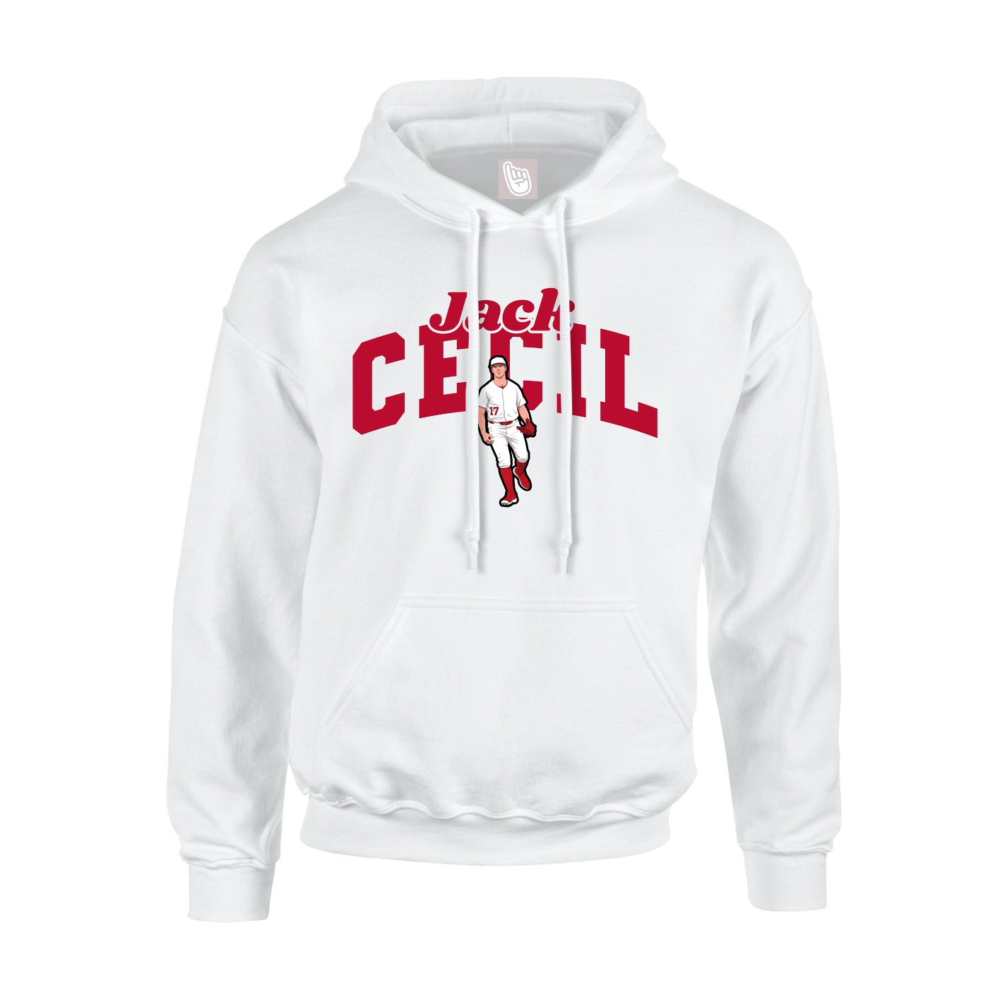 Youth Hoodie — Signature Arch in White