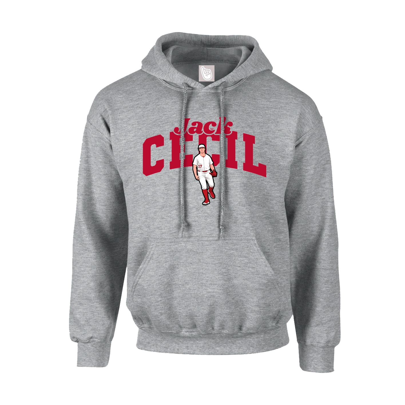 Youth Hoodie — Signature Arch in Grey