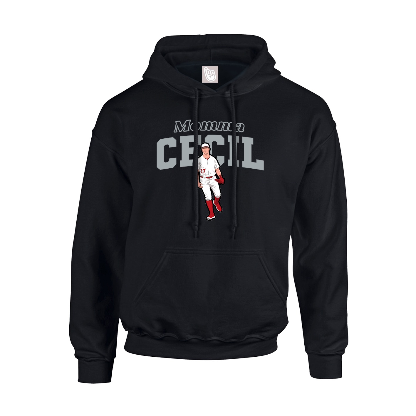 Youth Hoodie — Mothers Day Block in Black