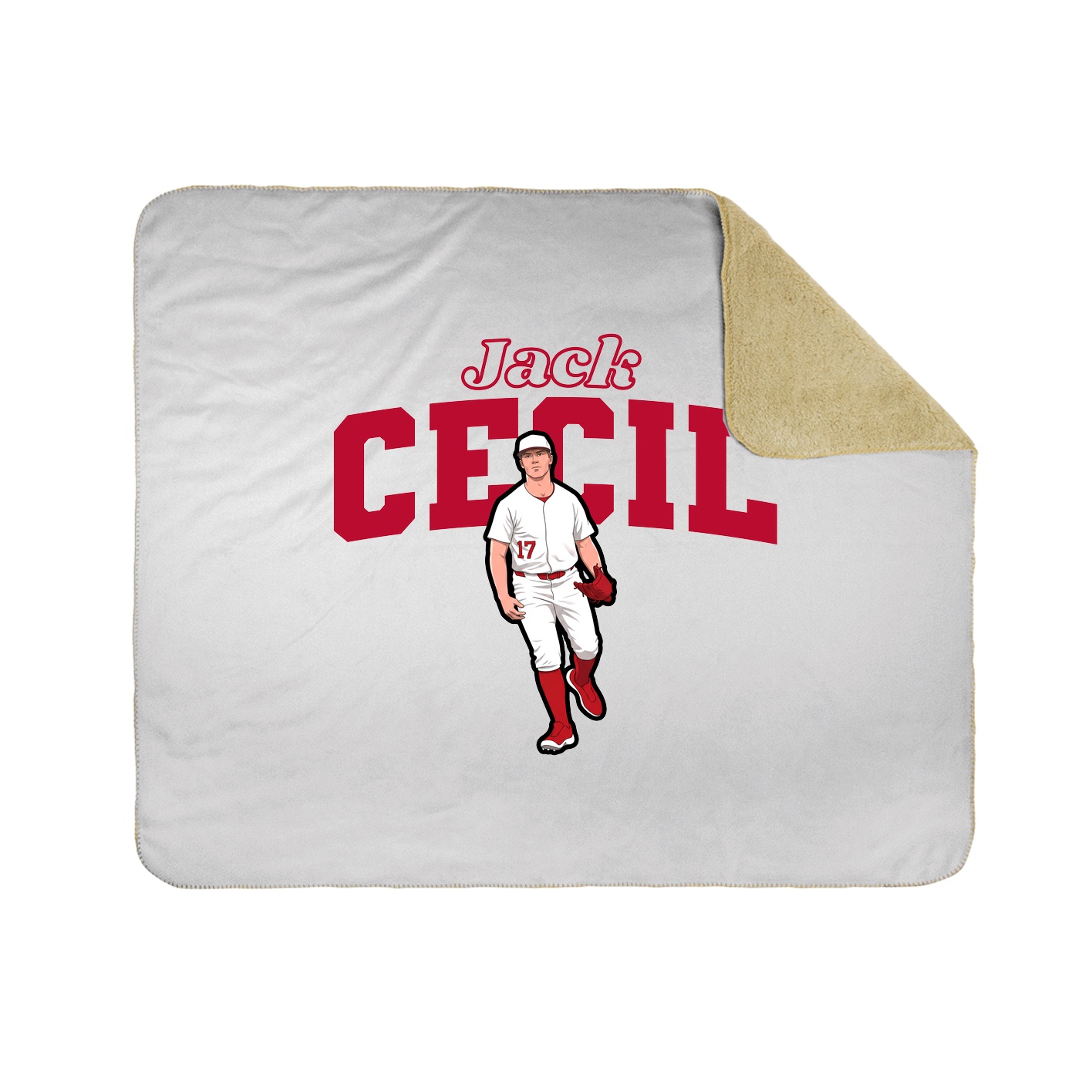 Throw Blanket — Name Arch in White