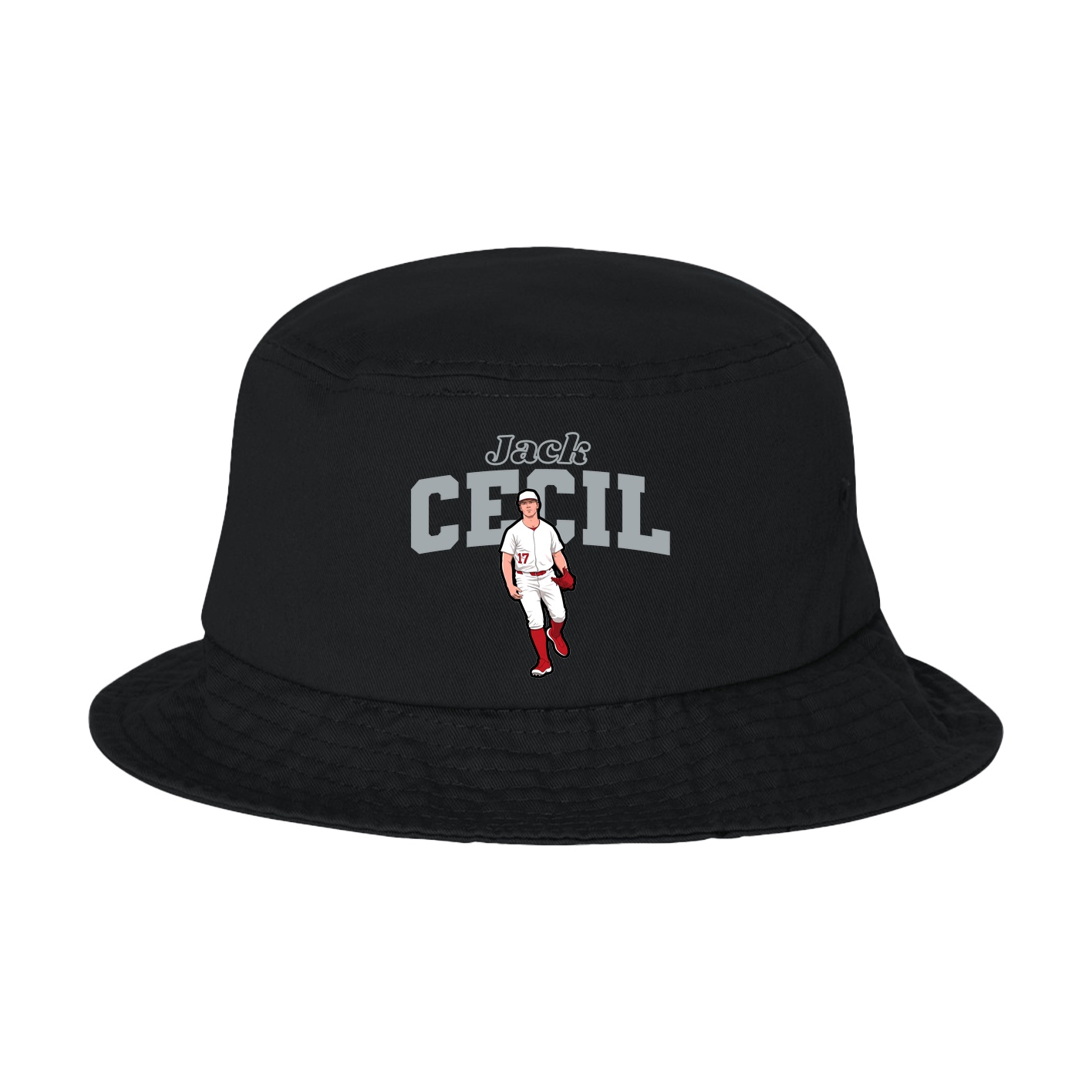 Bucket Cap — Name Arch in Black