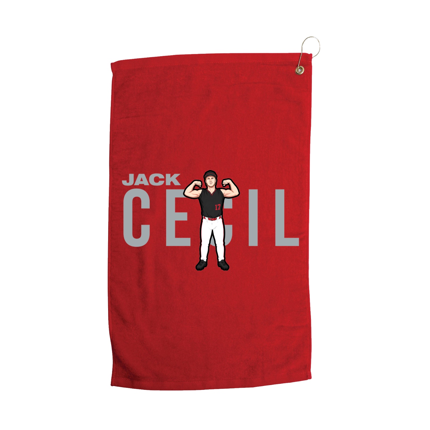 Golf Towel — Player Name in Red
