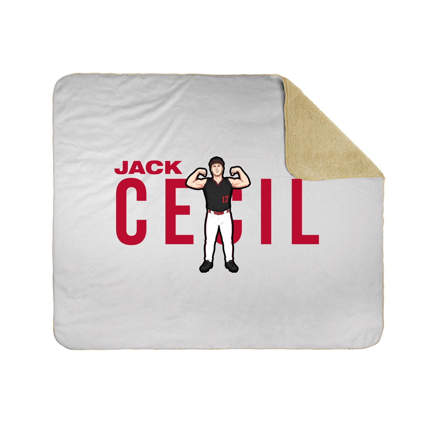 Throw Blanket — Player Name in White