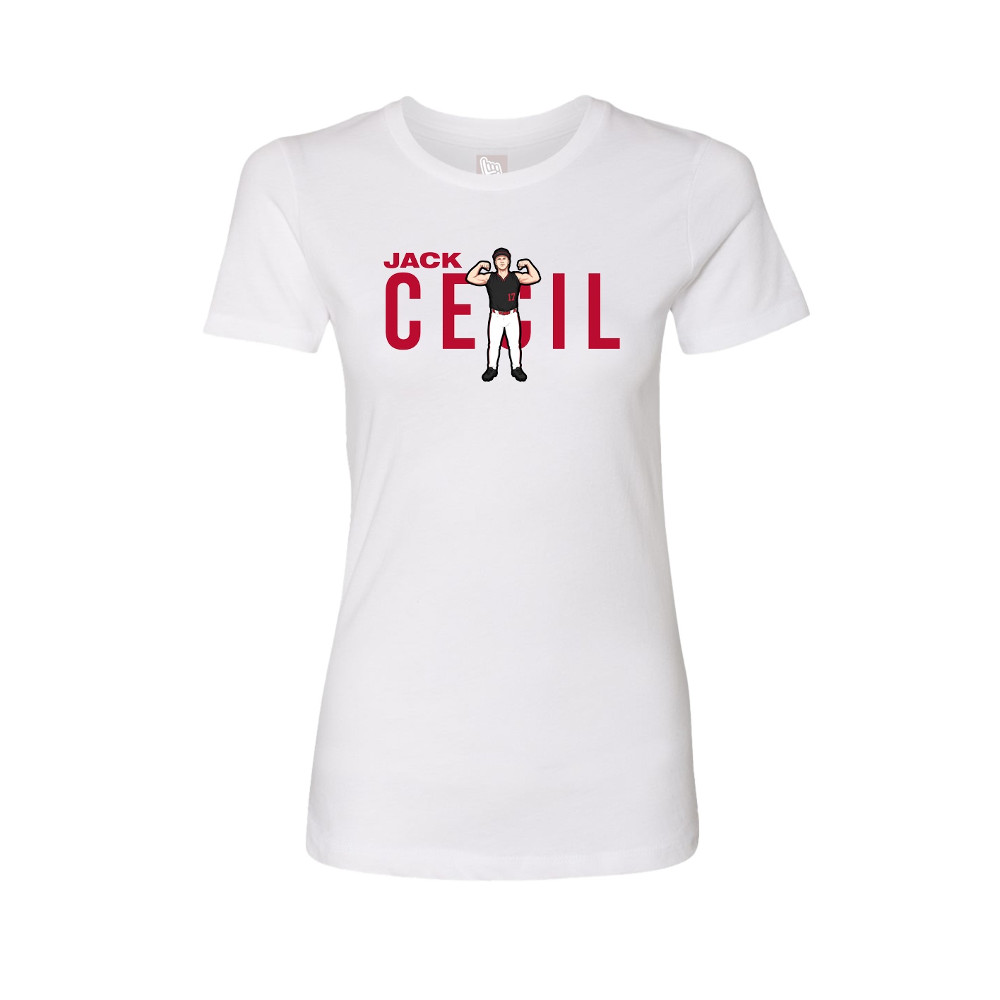 Womens Tee — Player Name in White