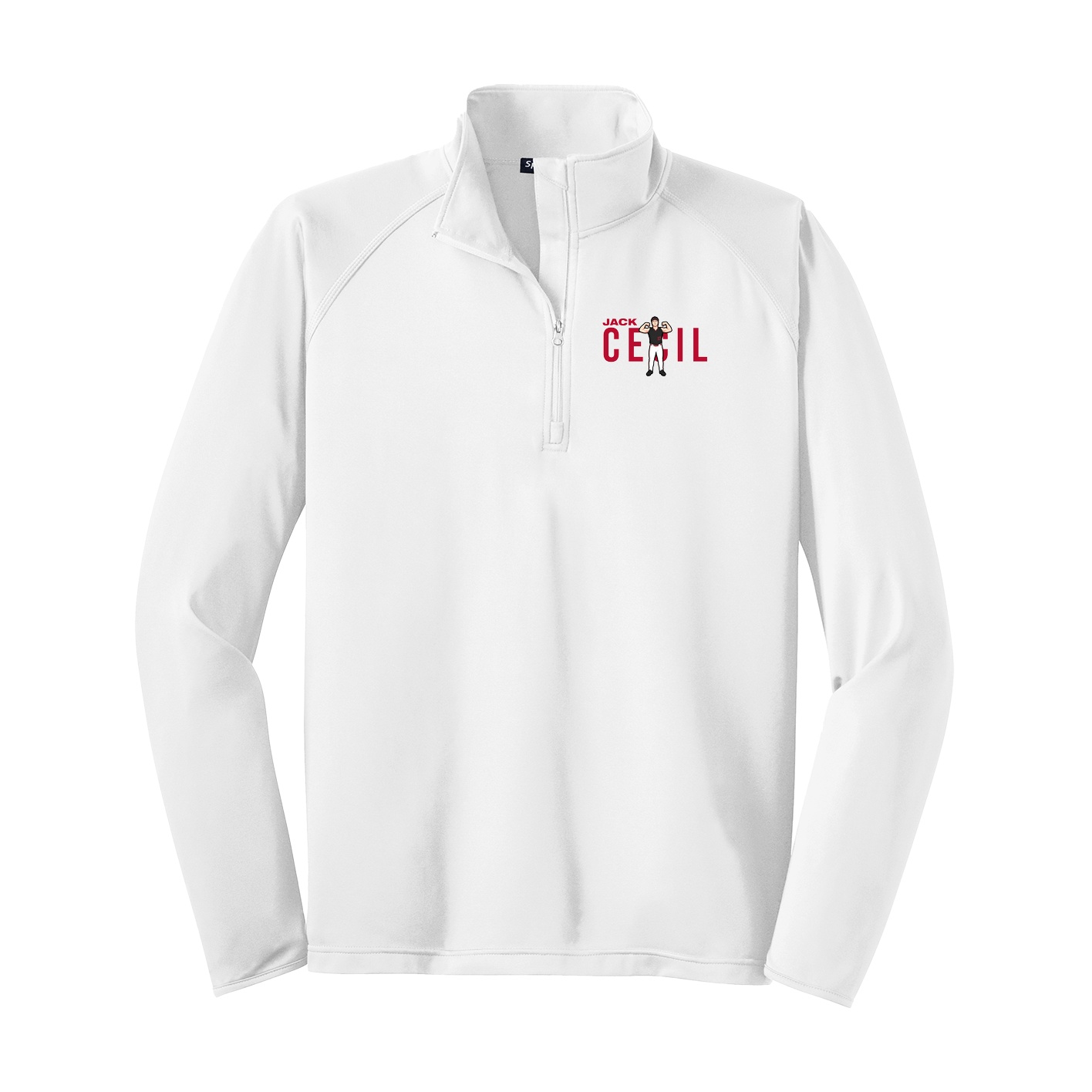 Q-Zip Pullover — Player Name in White