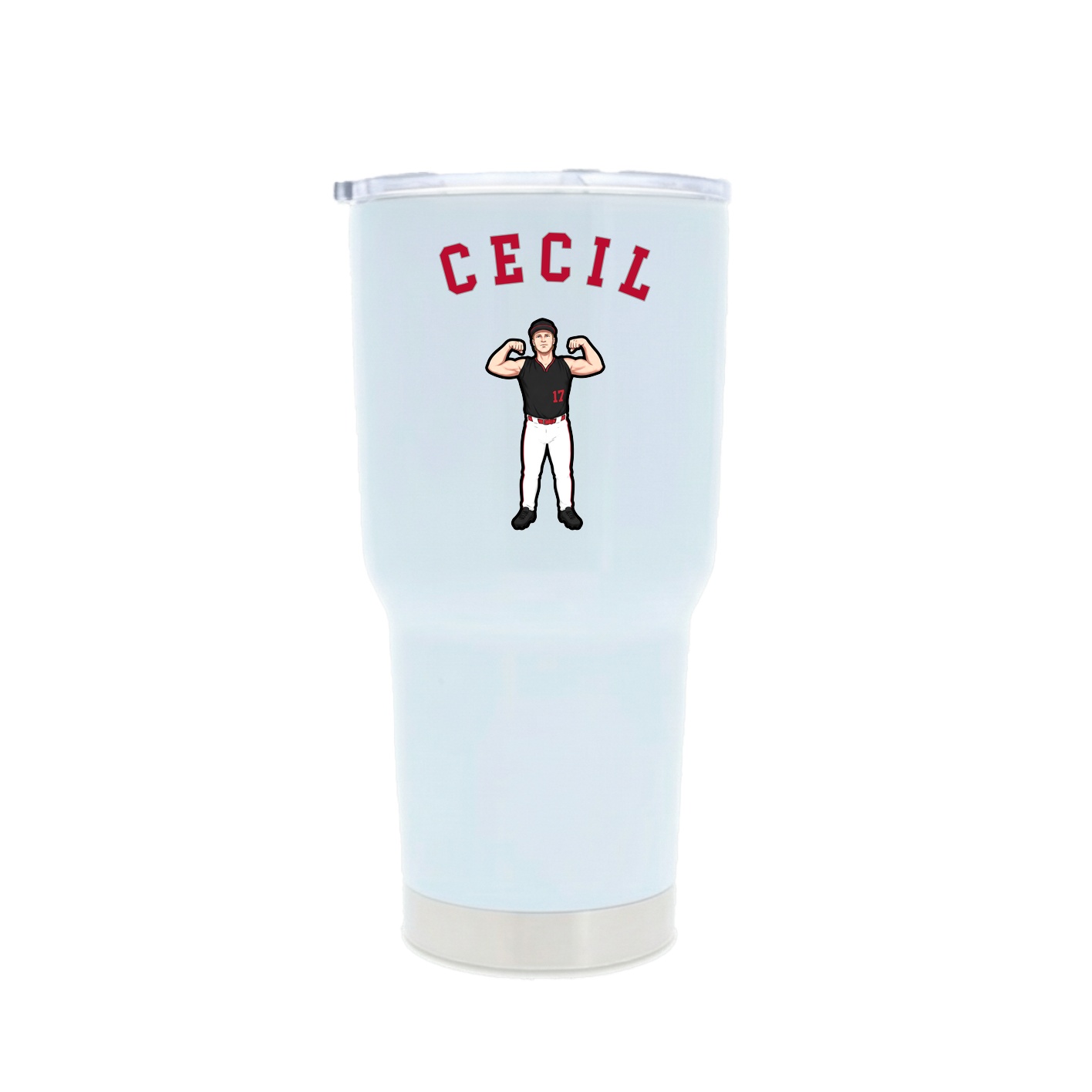 30oz Stainless Steel Tumbler — Shirsey Arch in White
