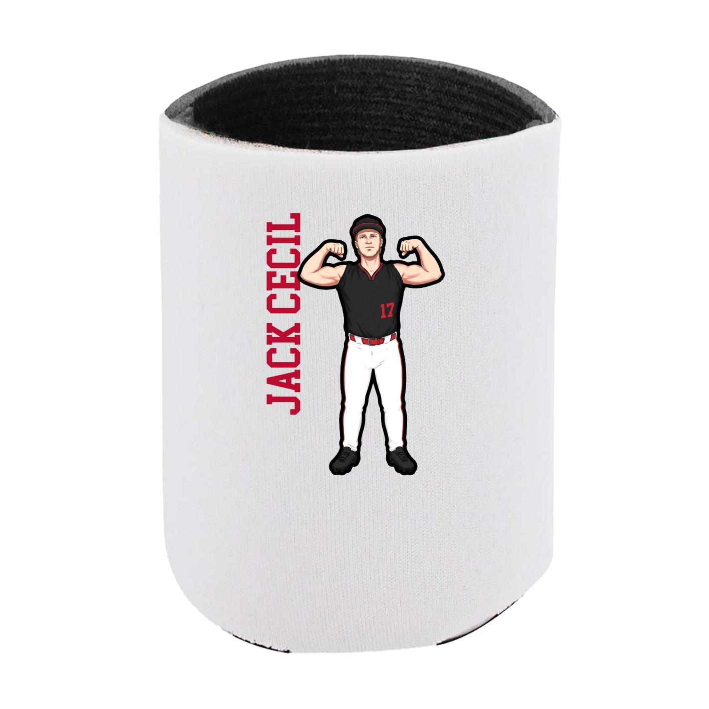 Can Holder — Name Vertical in White