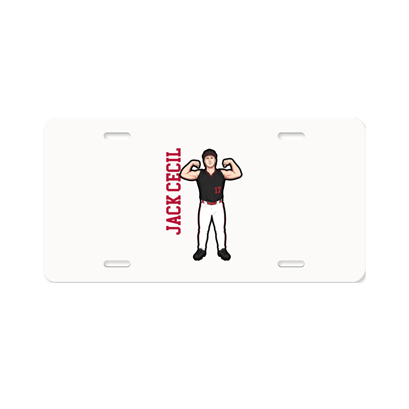 License Plate — Name Vertical in Classic